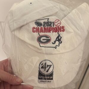 47 White Champions UGA/ Braves 2021 Adjustable Cap